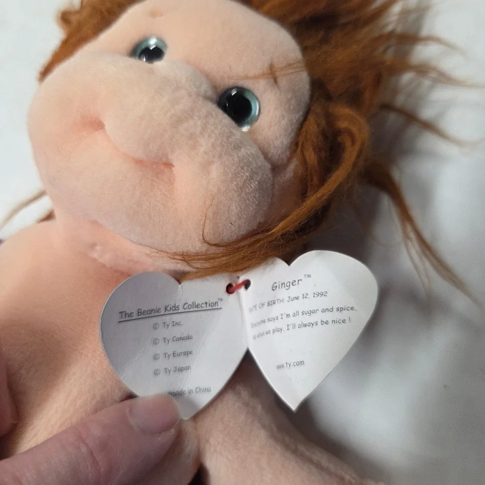 TY 10' Beanie Baby Kids Plush‎ Dolls, 1992-1997, Lot of 6 retired